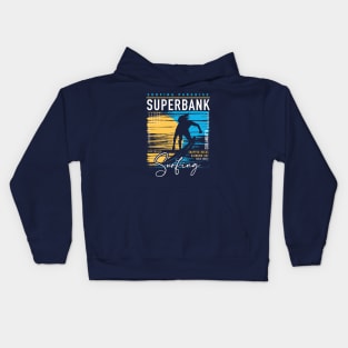 Retro Superbank Surfing // Surfers Paradise // Surf Gold Coast Kids Hoodie